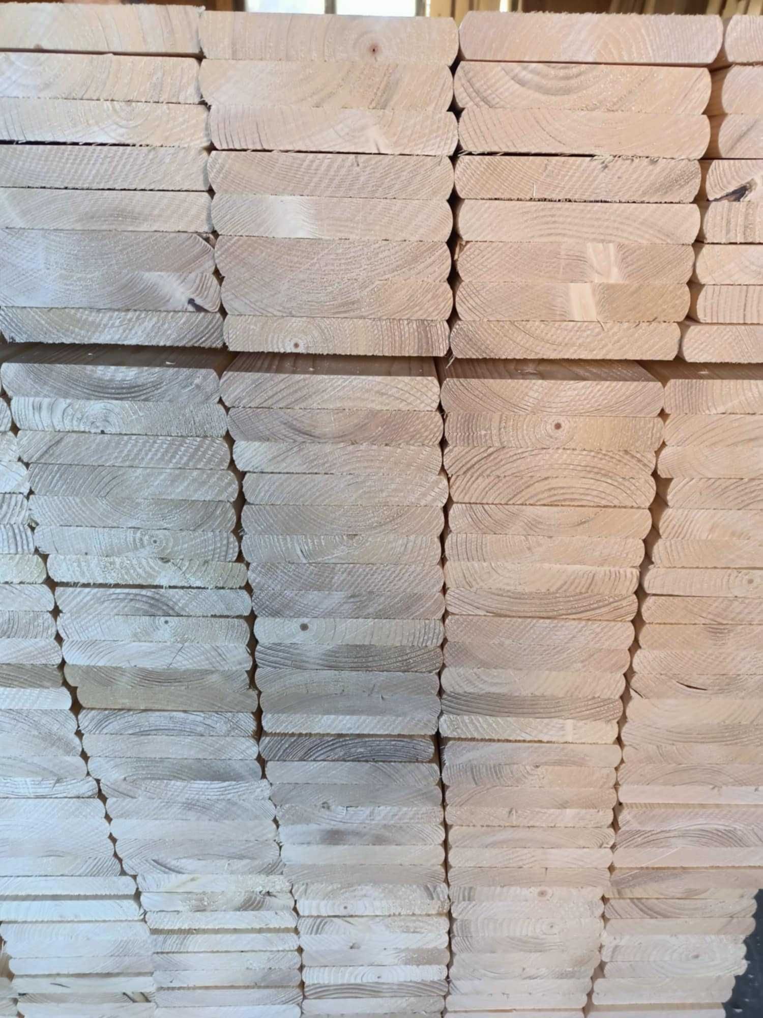 Deska strugana sucha zaoblona 9x2 do piaskownic, 120cm 250cm 300cm