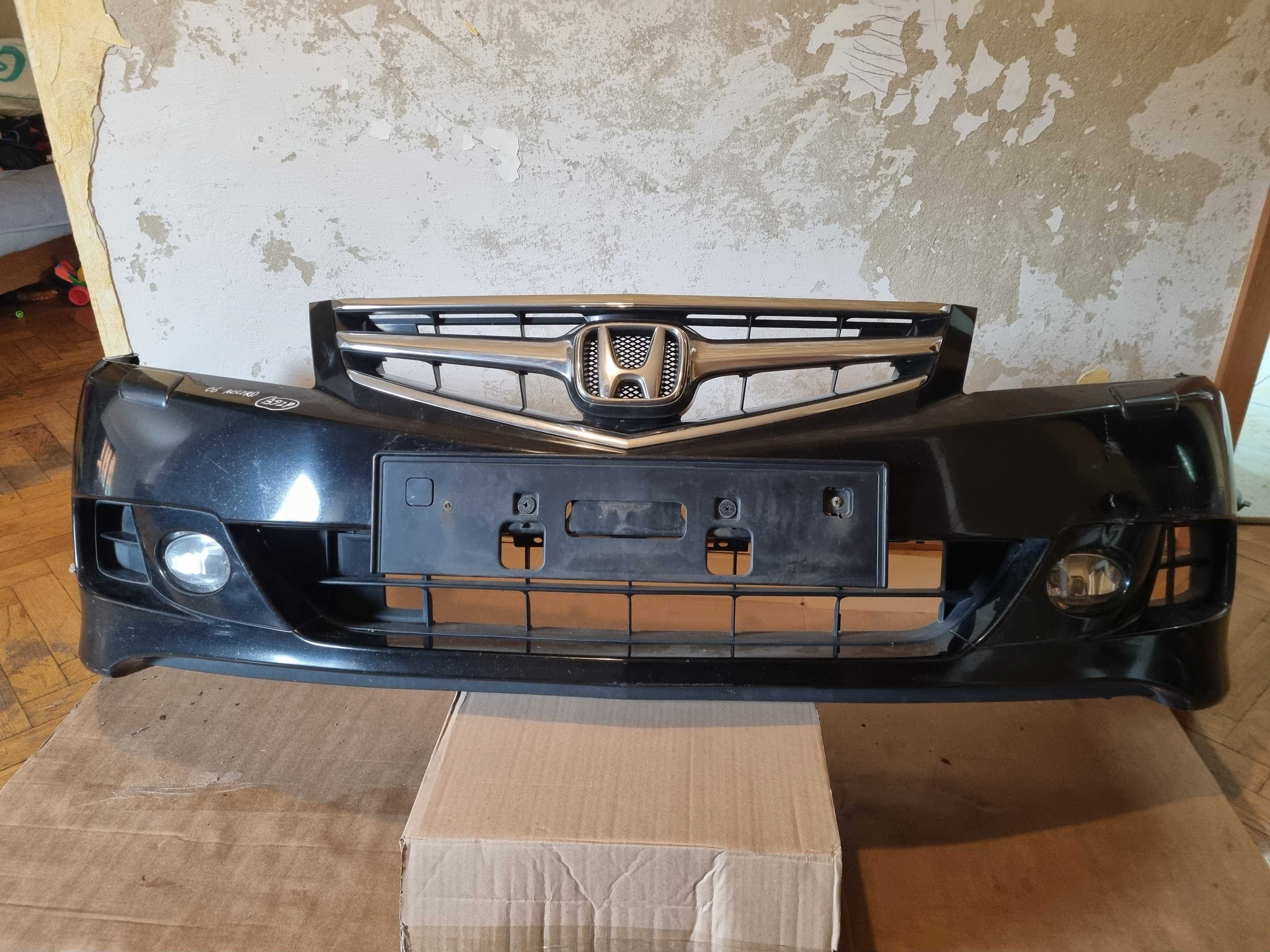 HONDA ACCORD VII 7 lift (05-08) - ZDERZAK przedni SPRYSKI kompletny