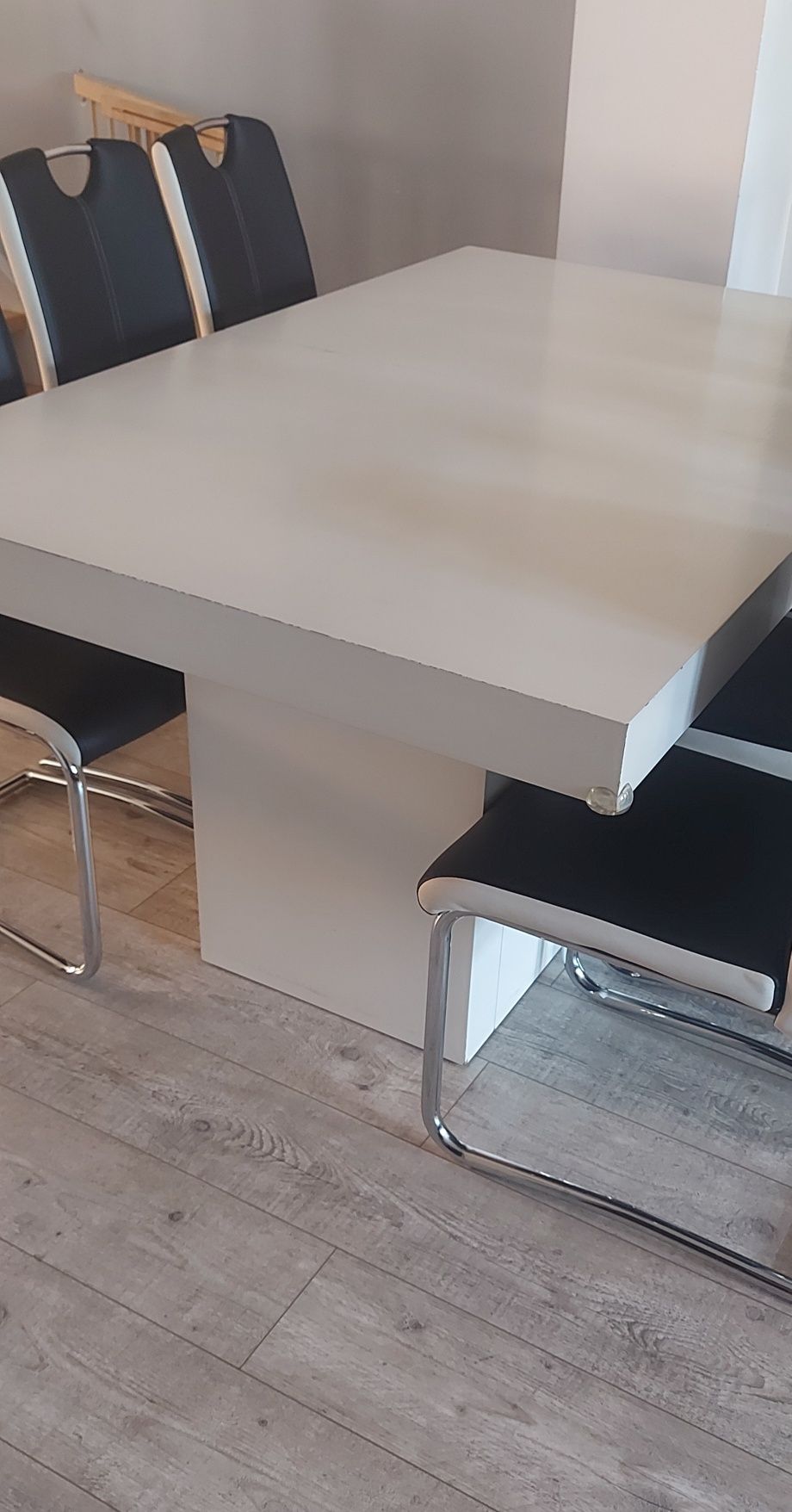 Biały stół rozkładany 160-400cm × 100cm