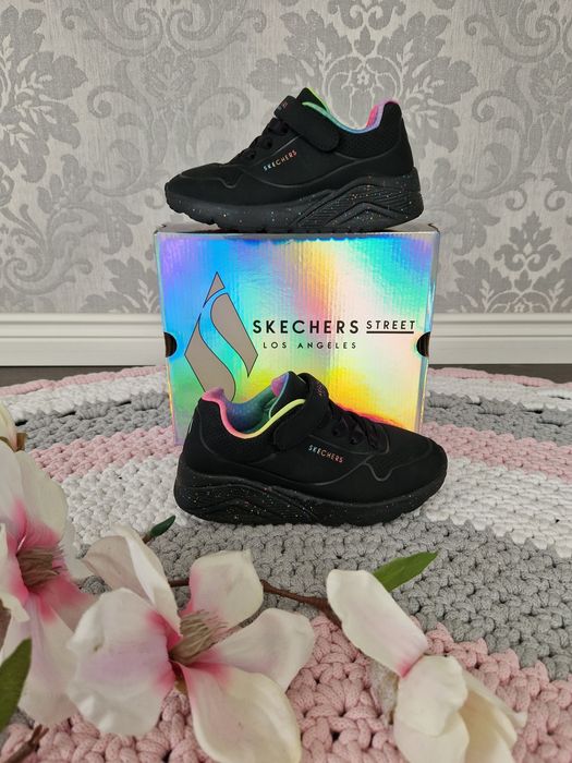 Buty Dziewczęce Sneakersy Skechers 33 Czarne Na Rzepy
