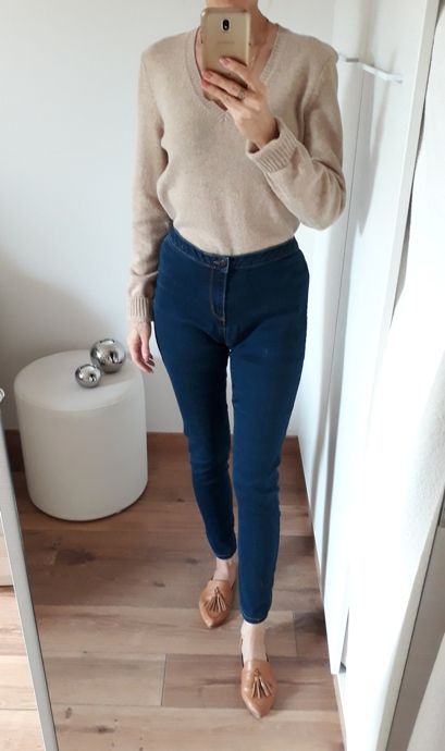 TkMaxx Blue Spice jeansy rurki skinny z wysokim stanem granatowe 38