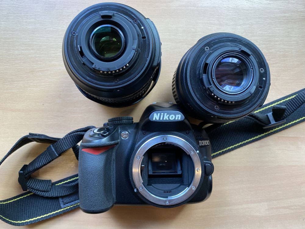Nikon D3100 + 2 обʼєктива: Nikkor 18-105, автофокусний Helios 44-2 f/2