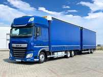 DAF XF 480 / ZESTAW TANDEM 120 M3 / PRZEJAZDOWY / 7,75 M + 7,75 M / SALON PL  jumbo pełen serwis pierwszy właściciel