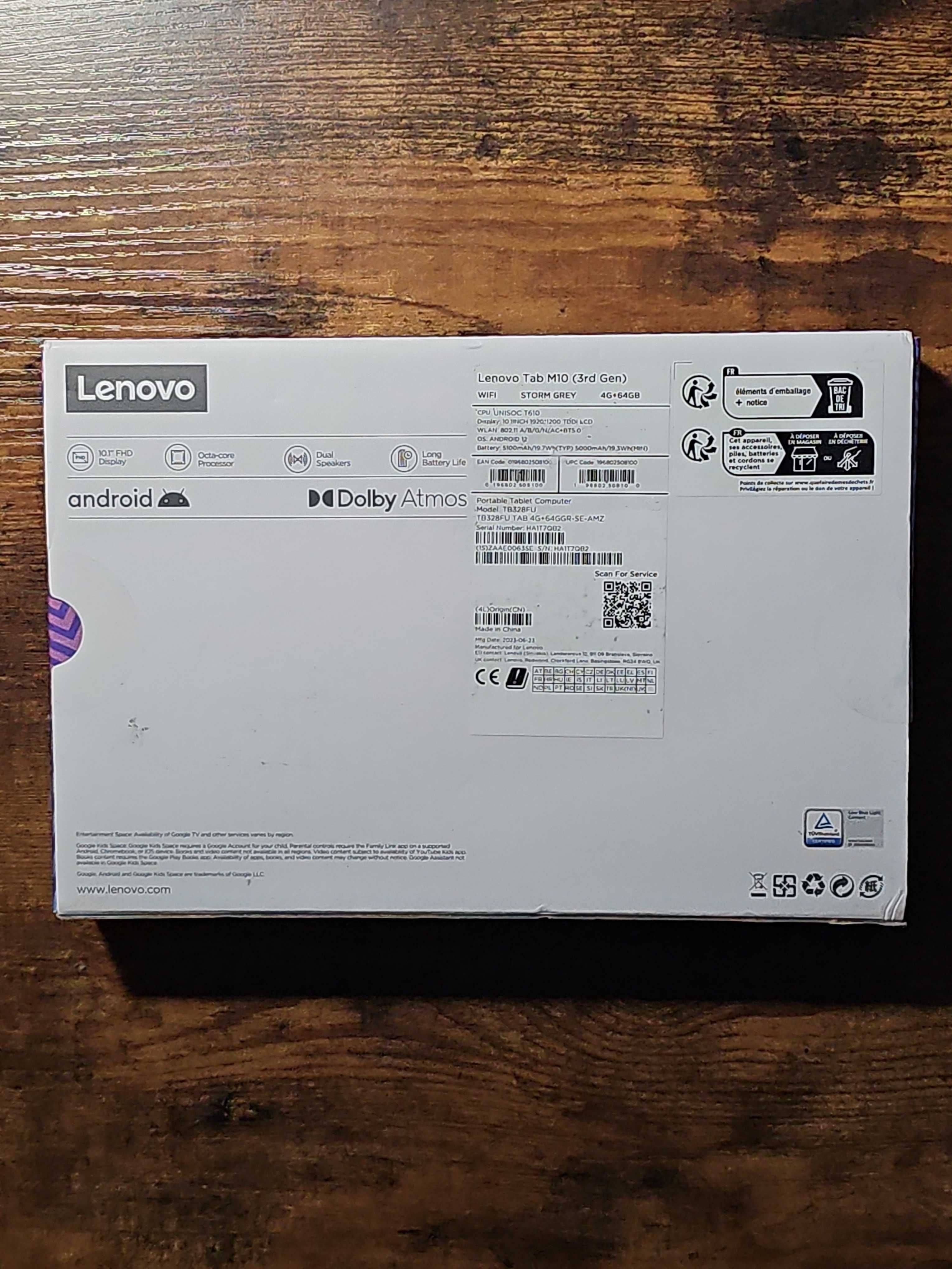 Lenovo Tab M10 3gen tablet 10,1"Touch Display | Unisoc T610 | 4/ 64 GB