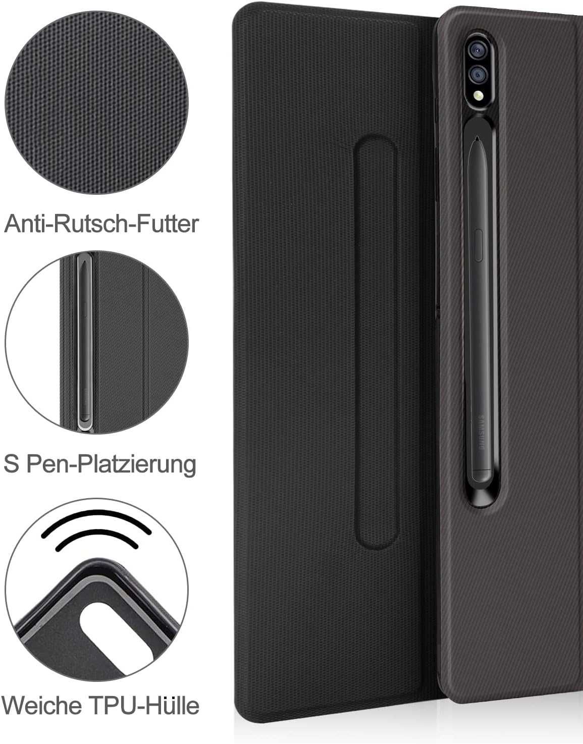 IVEOPPE etui klawiatura touchpad LED Samsung Galaxy Tab S7 FE S7+ S8+