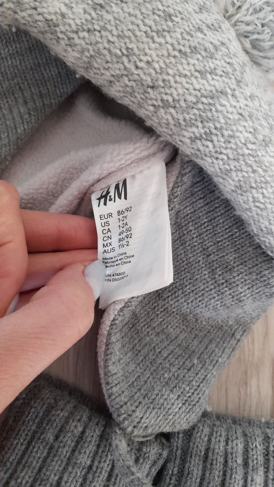 Komplet czapka + rękawiczki h&m