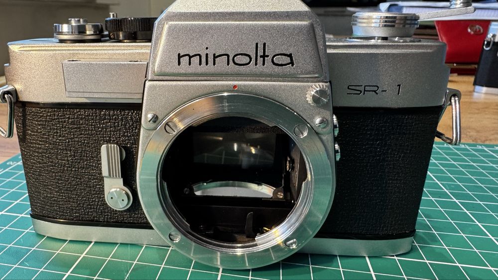 Minolta SR 1 + obiektyw Rokkor-PF 55 mm f/1.8 | stan idealny, Japonia