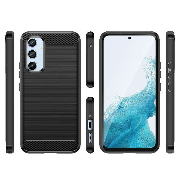 Carbon Case etui do Samsung Galaxy A54 5G silikonowy pokrowiec czarny