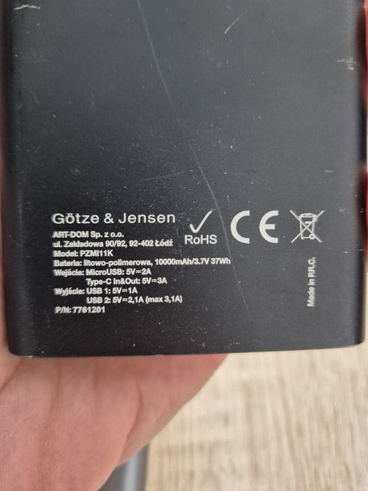 Powerbank 10000 mAh, 20000 mAh, 2200 mAh, fast charge