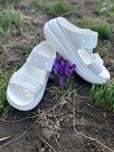 Оригінал Білі та беж Crocs Classic Crush Sandal White жіночі сандалі