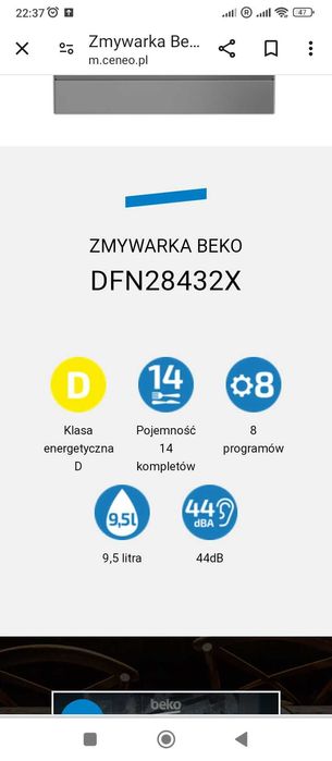 Sprzedam nową zmywarkę