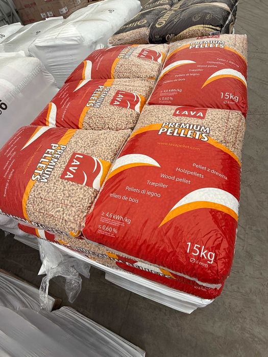 Pellet drzewny LAVA Stelmet 15kg | 6mm | paleta 975kg