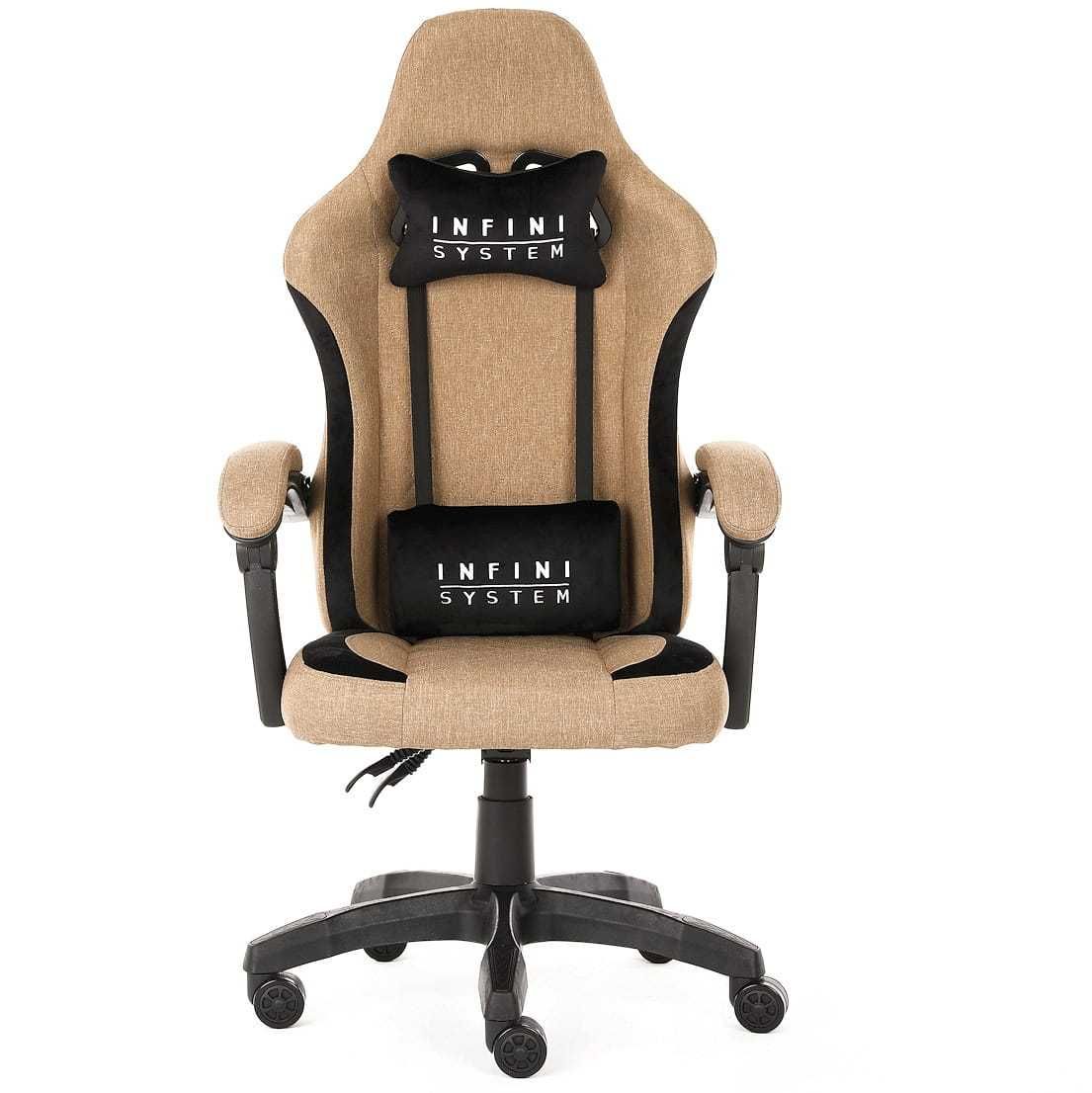 Fotel Gamingowy Infini System Brown z tkaniny