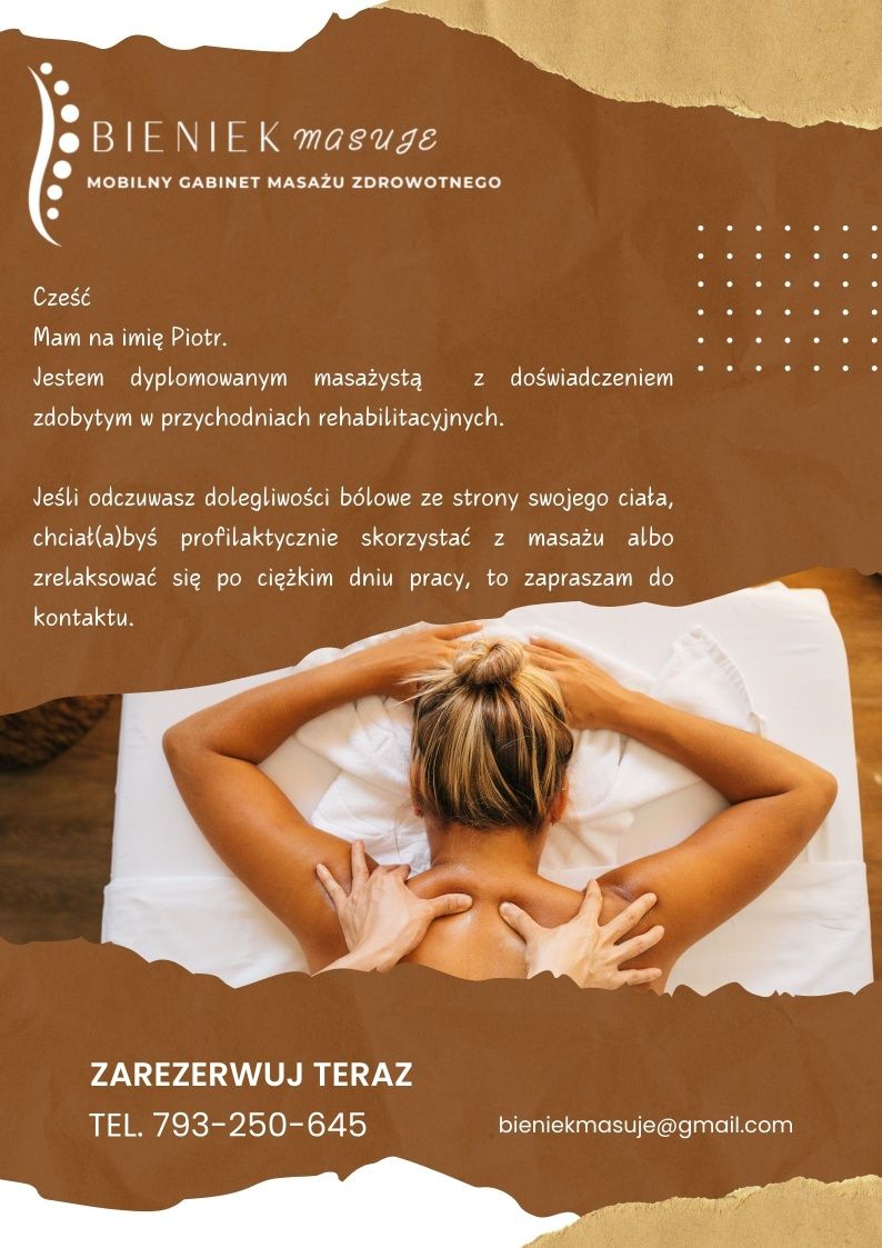 Masaż Płock - mobilny gabinet masażu