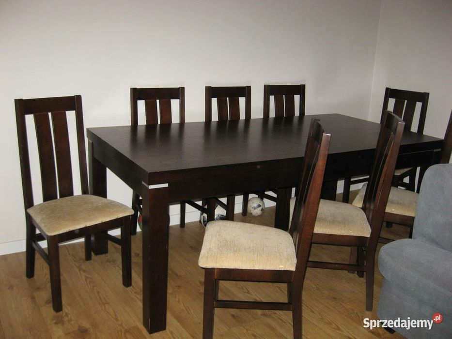 Stół rozkładany + 4 krzesła. 132xcm x 80cm