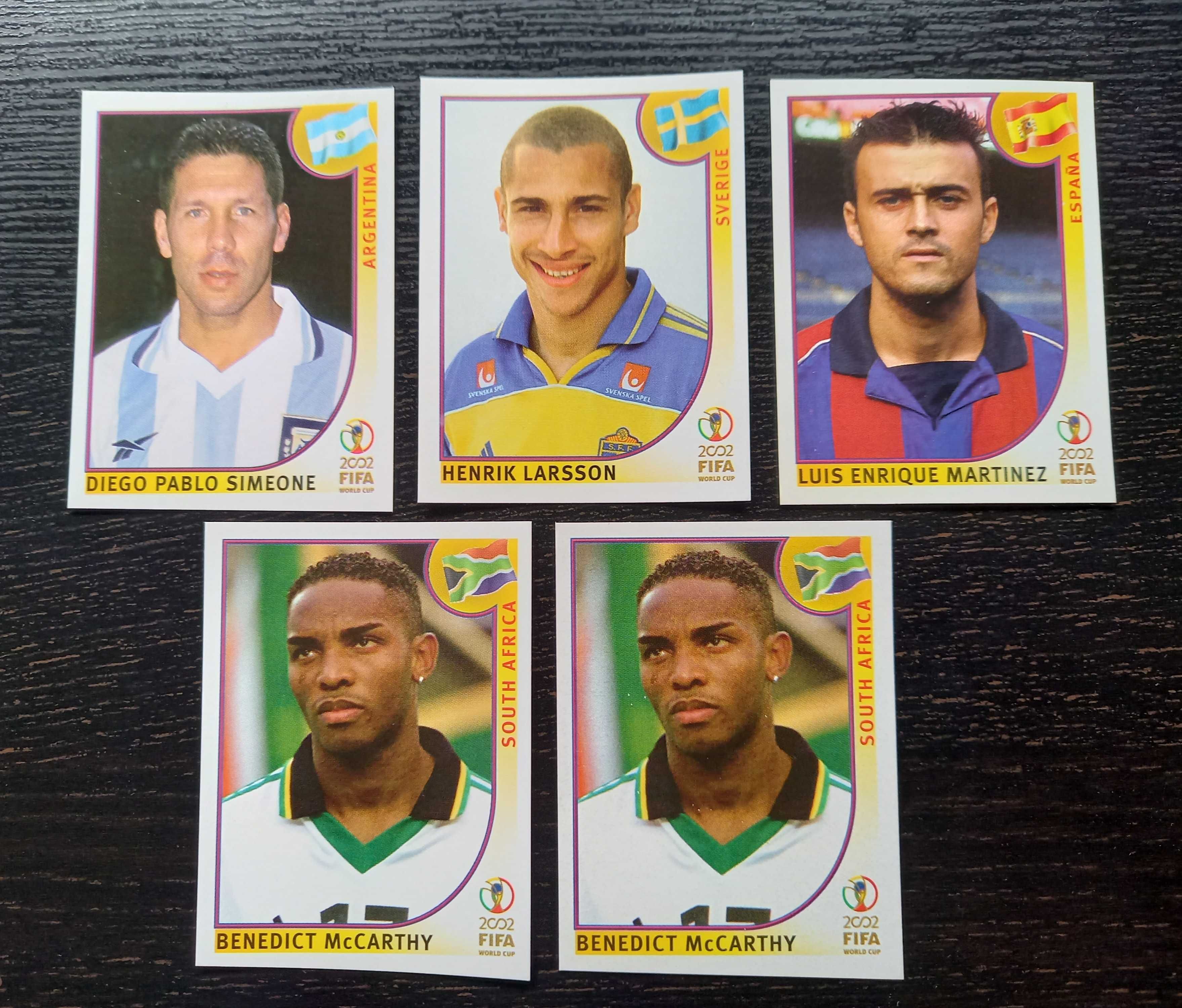 Cromos de futebol FIFA World Cup Japan Korea 2002 da Panini