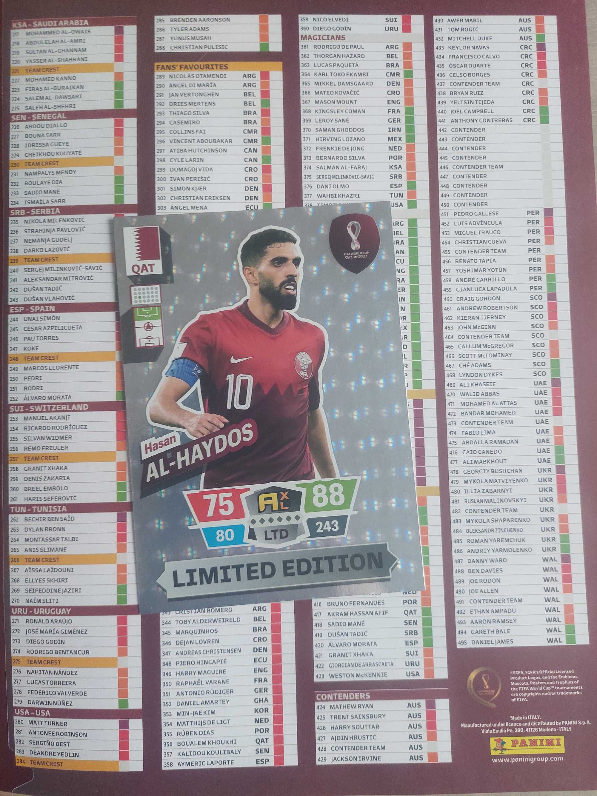 Album Panini Adrenalyn XL World Cup Qatar 2022 Karty Piłkarskie