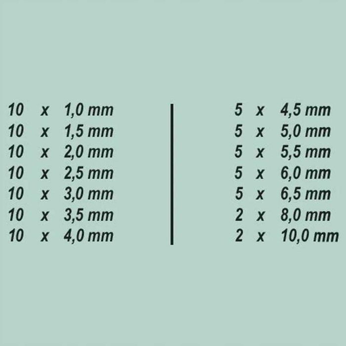 Набір свердел 99шт по металу 1-10 мм Mannesmann M54399