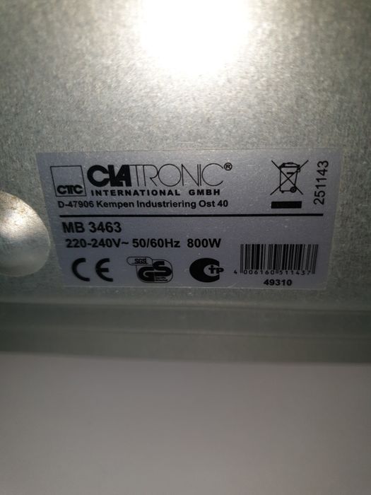 Mini piekarnik clatronic