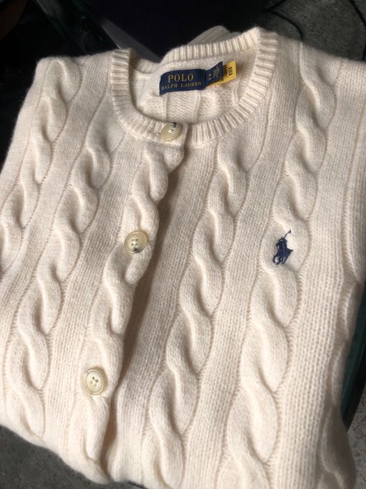 Кардиган бежевий Ralph Lauren шерсть+кашемір. Оригінал