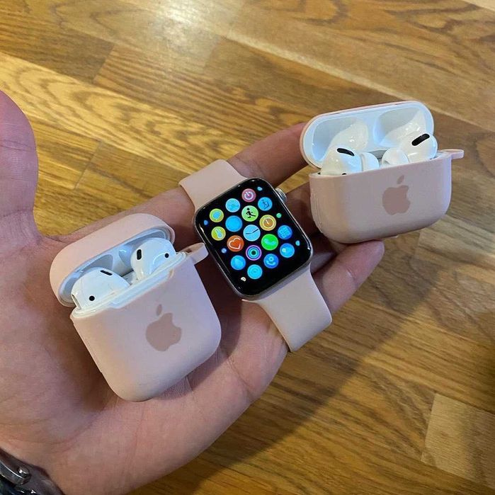 Акція! Бездротові Навушники Airpods 2 +смарт годинник М16+ Smart Watch