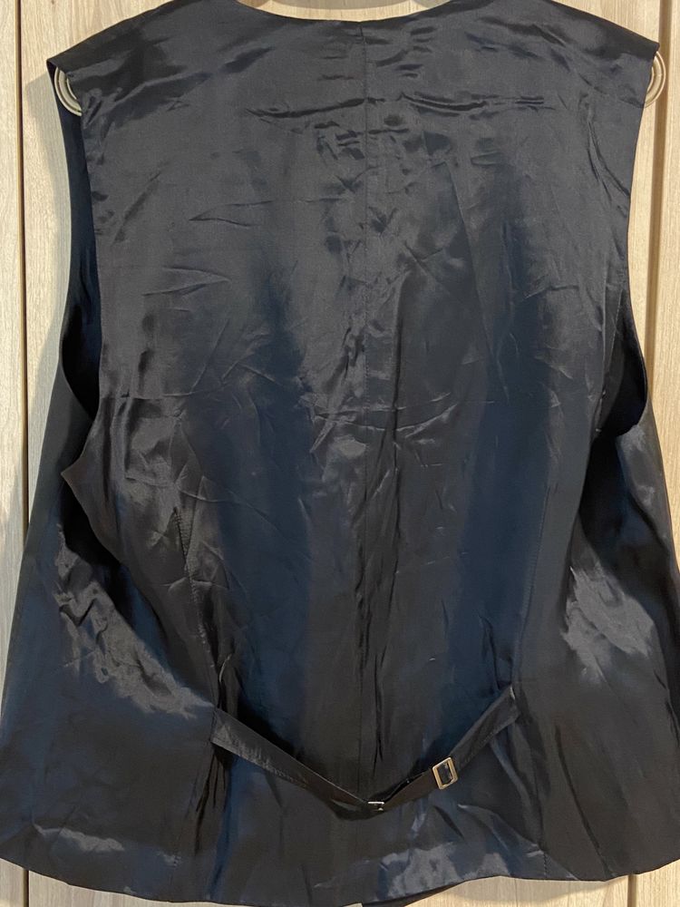 Wilvorst prestige XL męska kamizelka czarna elegancka jedwab