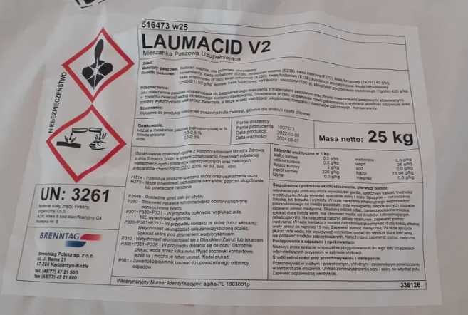 Laumacid - zakwaszacz paszowy dla drobiu, trzody