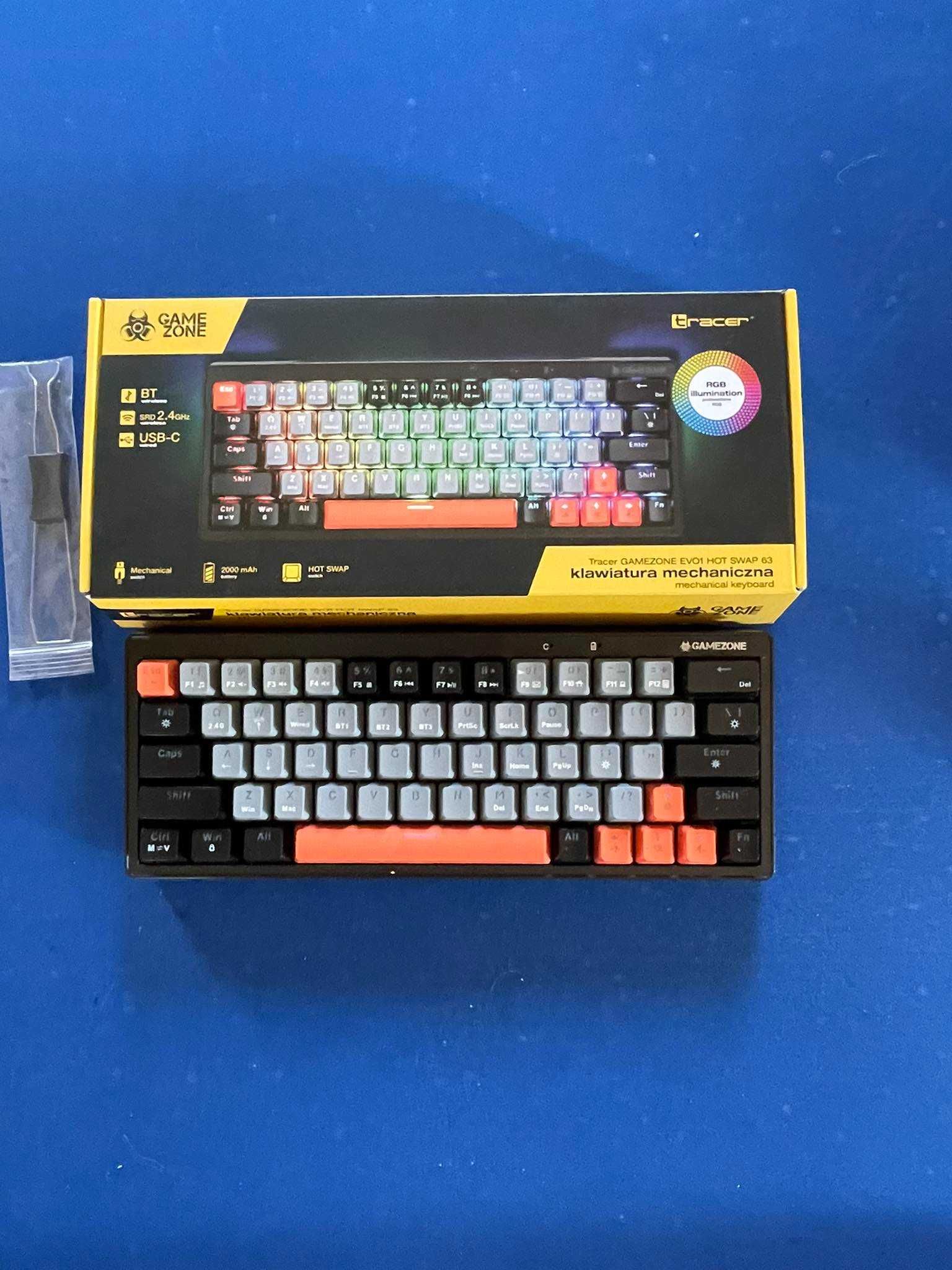 Klawiatura mechaniczna Tracer GameZone EVO – RGB, BT/USB-C