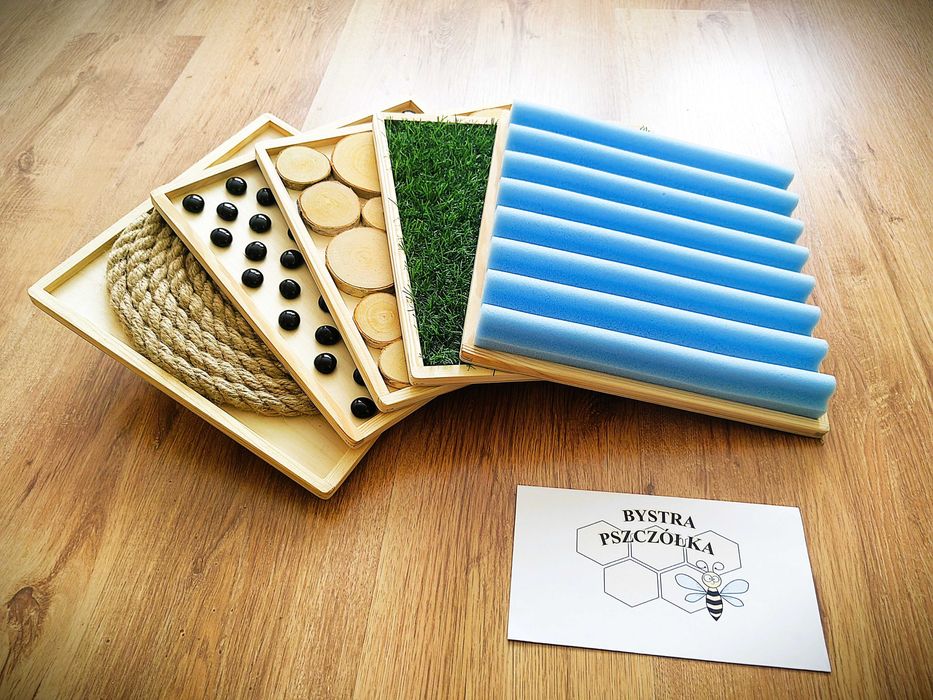 Ścieżka sensoryczna, SI, panele typu Montessori, MEGA duże, 5 szt