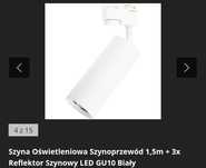 Reflektor szynowy biały GU10