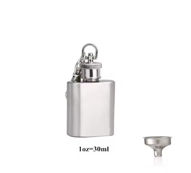 Nowa piersiówka olna krople Vintage 30 ml srebrne stainless steel