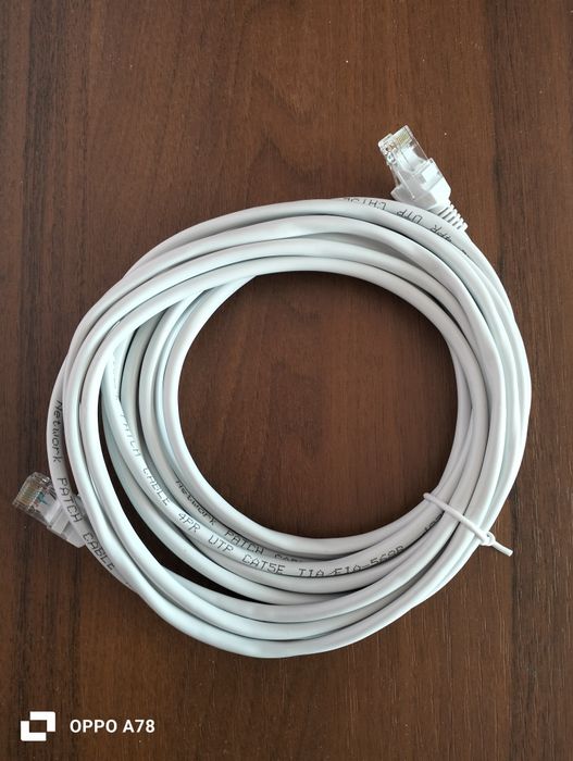 Кабель UTP Cat5е патчкорд +  подарунок упаковка скоби