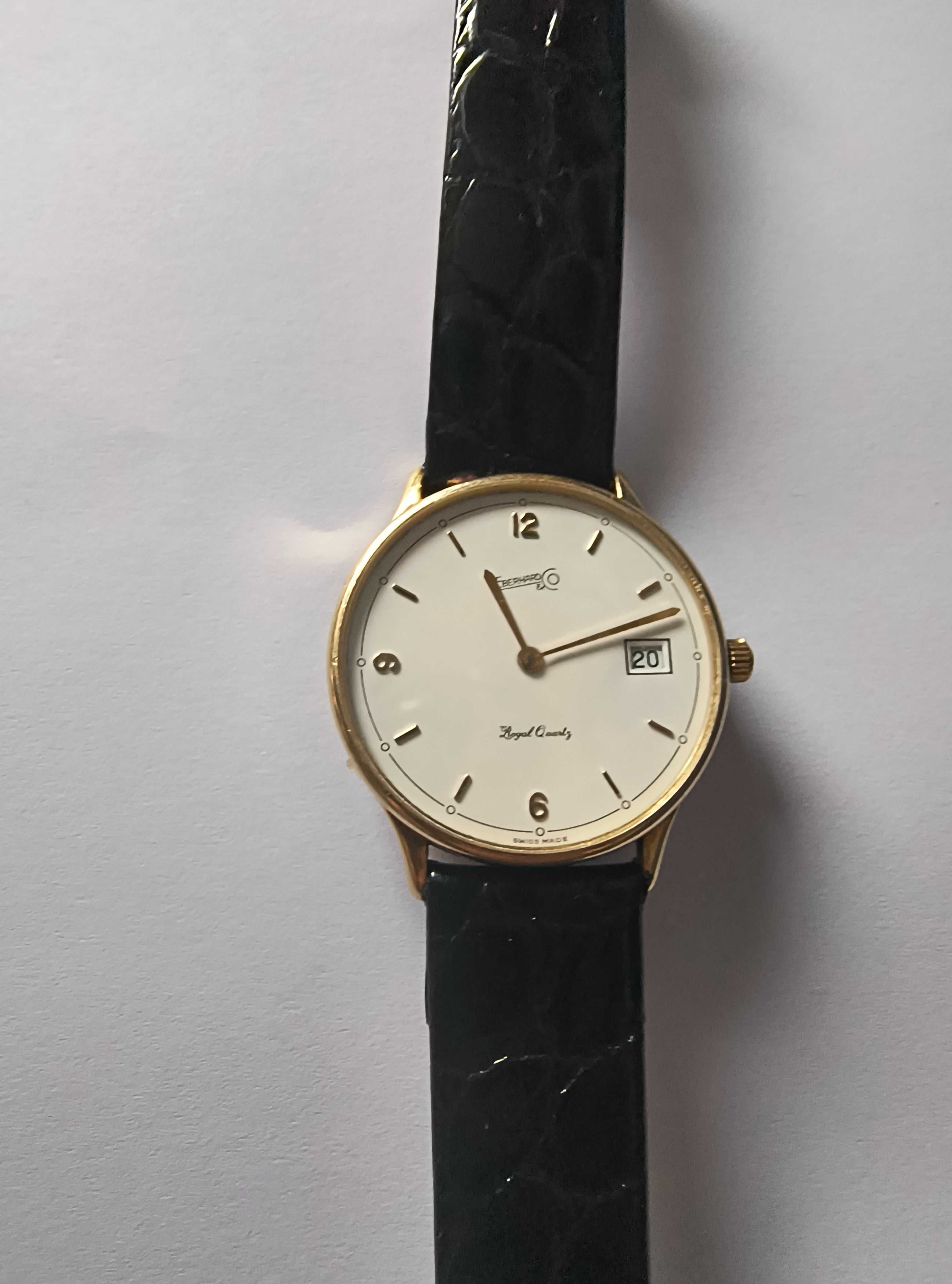 Złoty zegarek Eberhard, 18k, 750, po serwisie