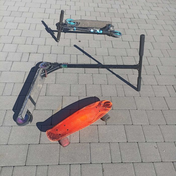 Sprzedam 2 hulajnogi + deskorolkę