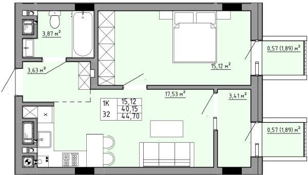 Продаж 1 кімнатної квартири по вулиці Пилипа Орлика, ЖК Family House