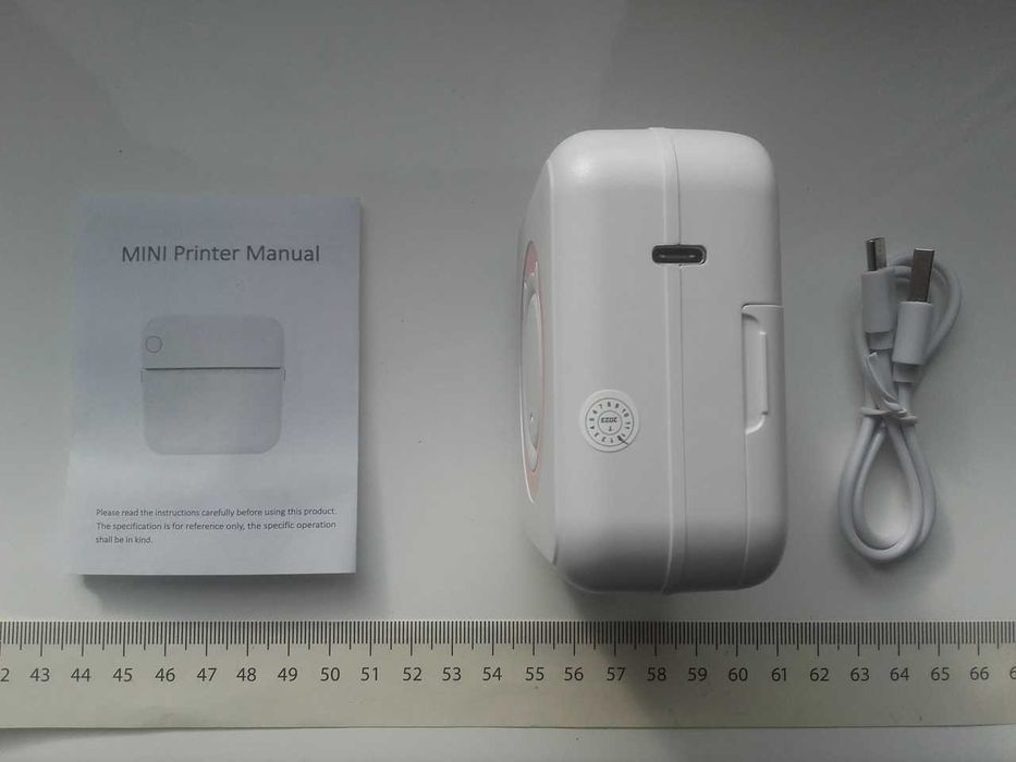 Mini drukarka przenośna termiczna papierowa bezatramentowa Bluetooth A