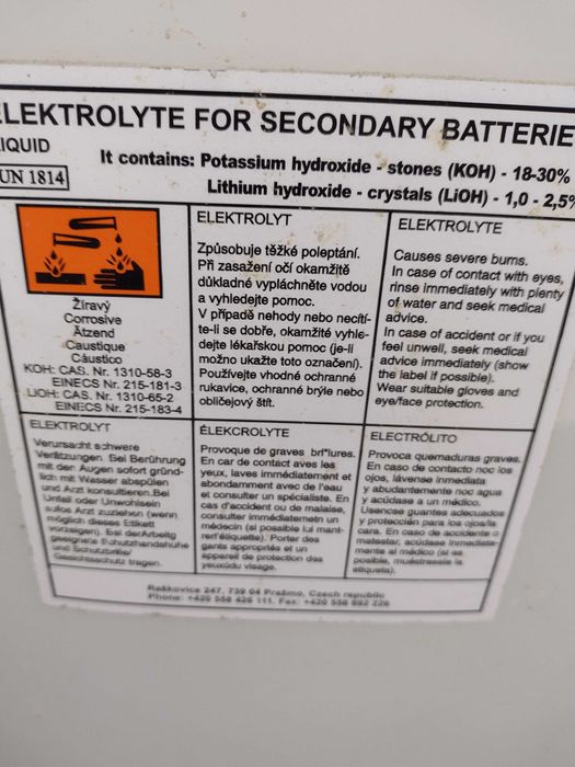 2 Baterias Saft 100 MRE, eletrólito hidróxido de potássio
