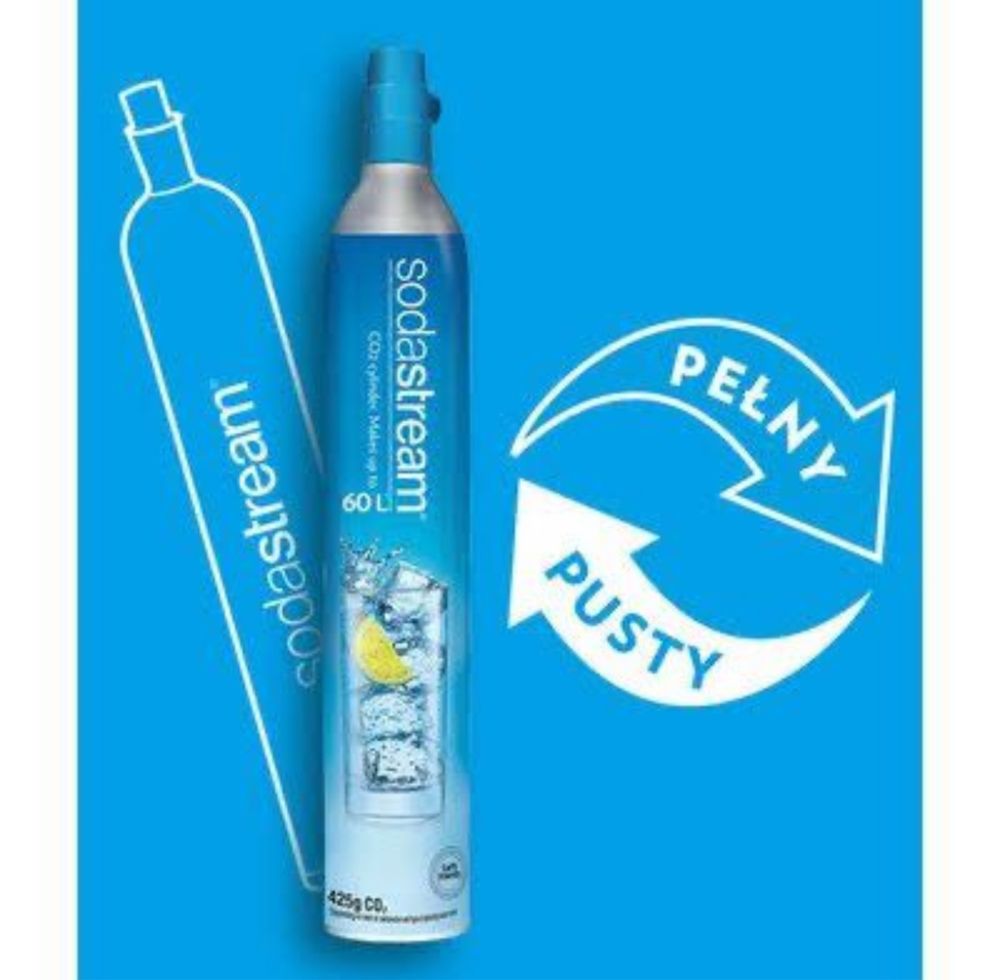 Butla niebieska soda stream nabój pełny nabity