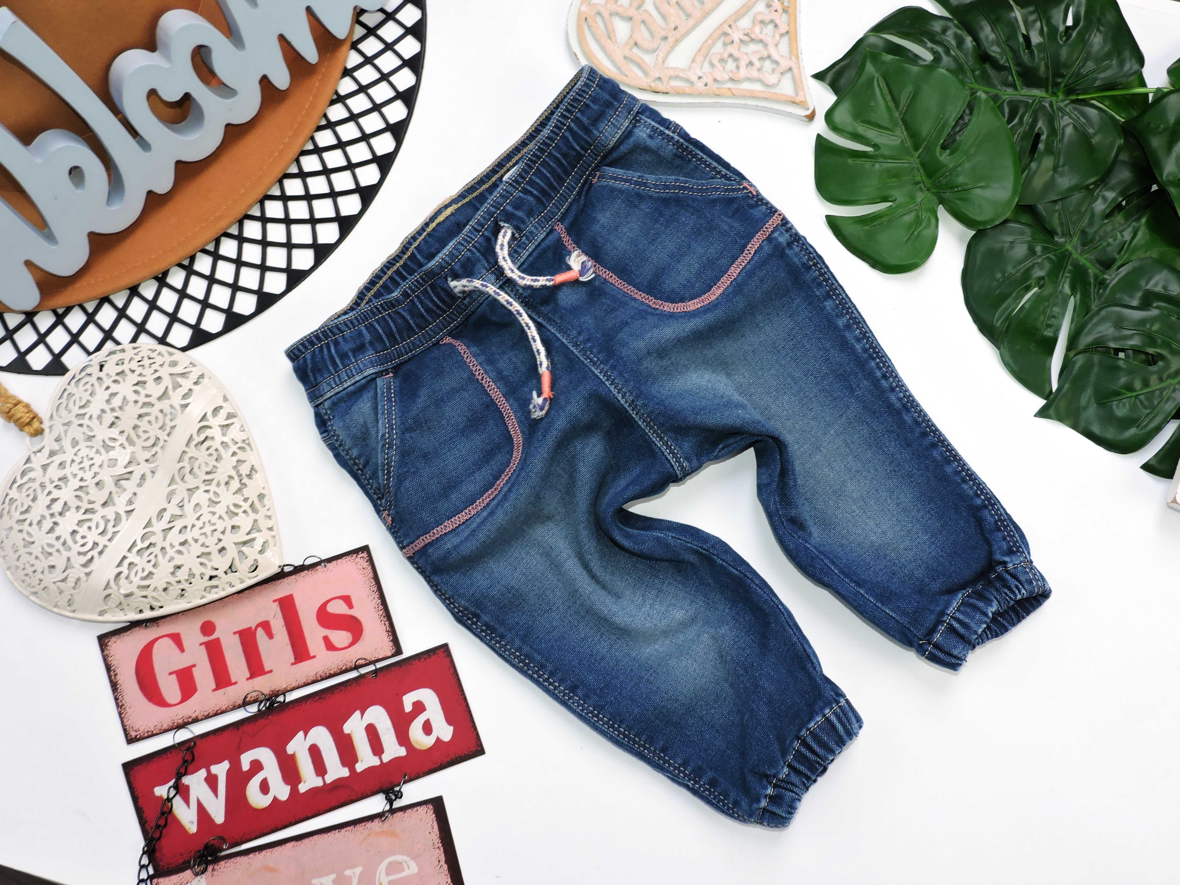 H&M - spodnie jeansy joggersy pumpy r 74