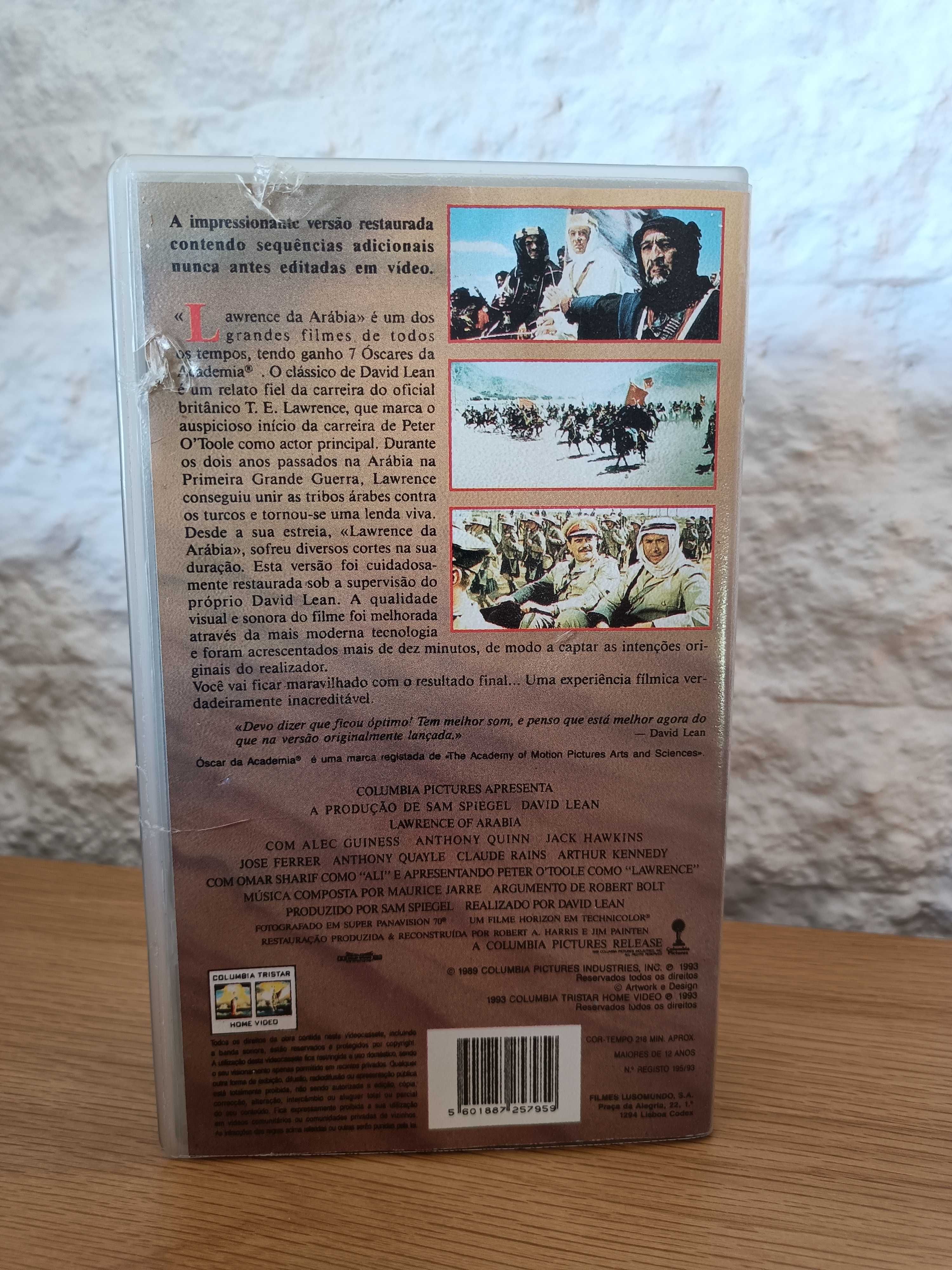 Filme VHS Lawrence da Arábia (edição dupla)