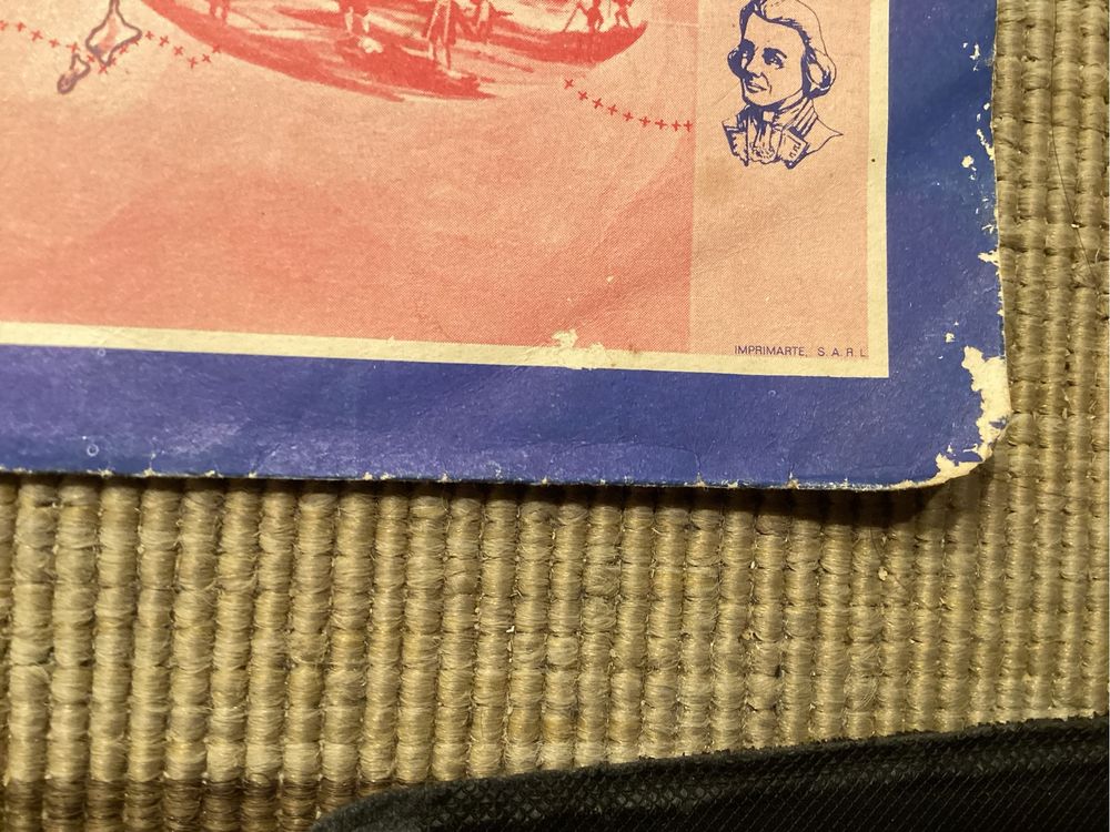 Caderneta de cromos Grandes Descobridores na forma de decalcomanias