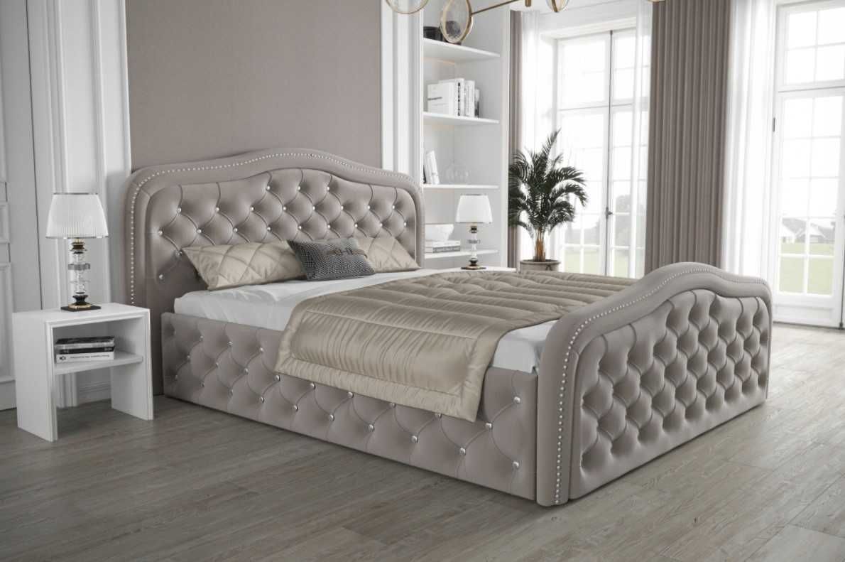 Łóżko tapicerowane Chesterfield LONDON 140/160/180/200x200 lub 220