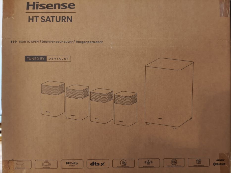 Zestaw Kina Domowego HISENSE HT Saturn Czarny 4.1.2-kanałowy, HDMI eAR
