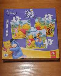 PUZZLE 3w1, 4+, TREFL/Disney/ Kubuś Puchatek, 3 UKŁADANKI, zafoliowane