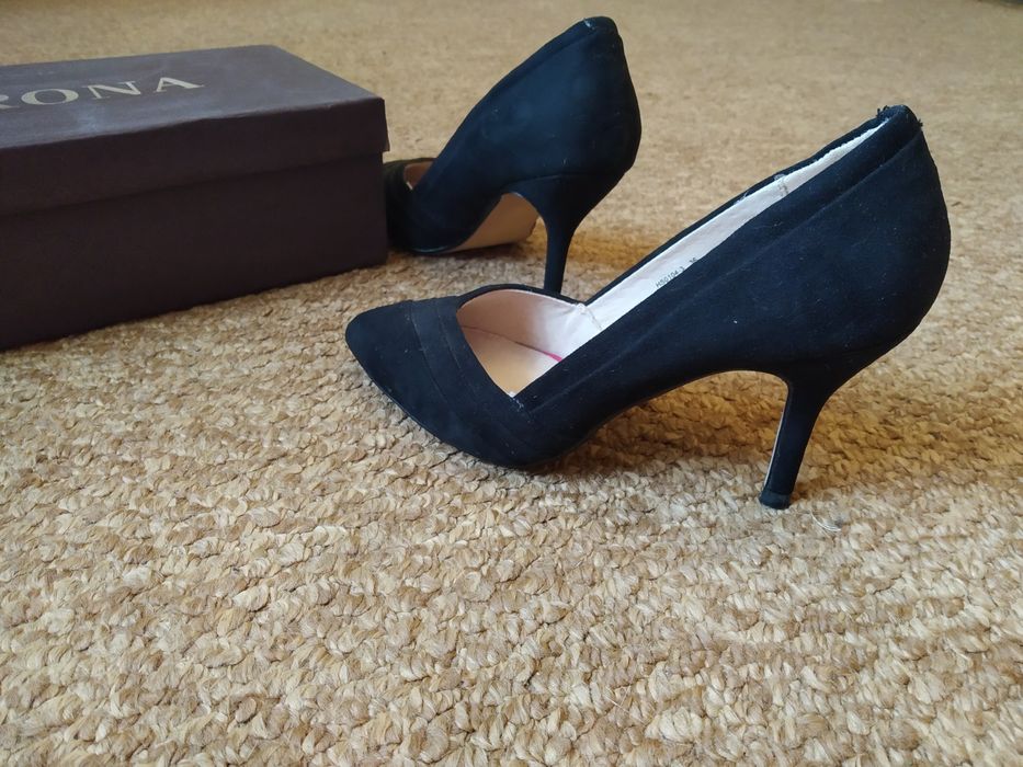 Туфлі жіночі чорні замш, 36 р.
