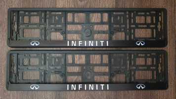 Рамки под номера Infiniti. Эксклюзивные номерные рамки Инфинити.