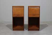 Par de mesinhas de cabeceira em mogno | Scandinavian Design