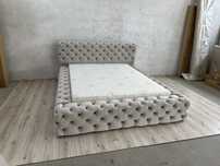 Łóżko tapicerowane pikowane chesterfield 160x200
