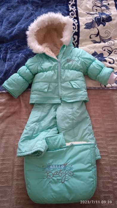 Зимовий комбінезон для дівчинки . Дитячий зимовий комбінезон 3 в 1. Ві