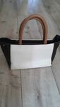 Duża torba Orsay biała czarna biało czarna 38x30x13 brązowa BDB
